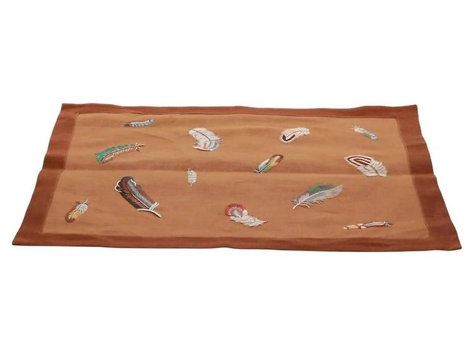 Mantel de lona marrón Hermès Castaño - vista 2