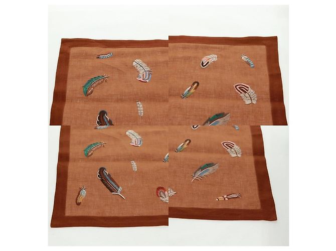 Mantel de lona marrón Hermès Castaño - vista 3