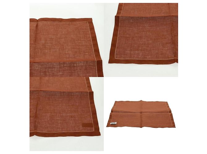 Mantel de lona marrón Hermès Castaño - vista 6