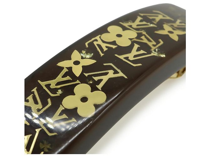 Fermaglio per capelli Inclusion Louis Vuitton D'oro Marrone scuro - vista 4