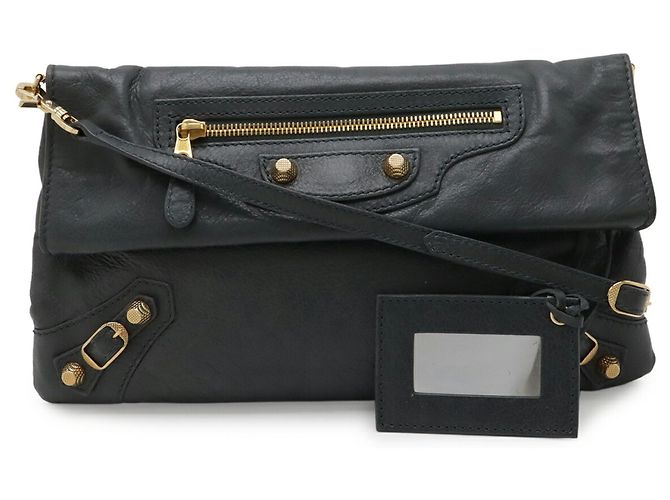 Borsa clutch gigante Balenciaga Grigio antracite - vista 2