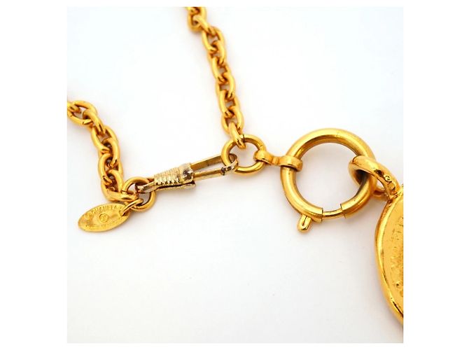 Chanel Cambon Circle Gold Plated Necklace Golden - view 4