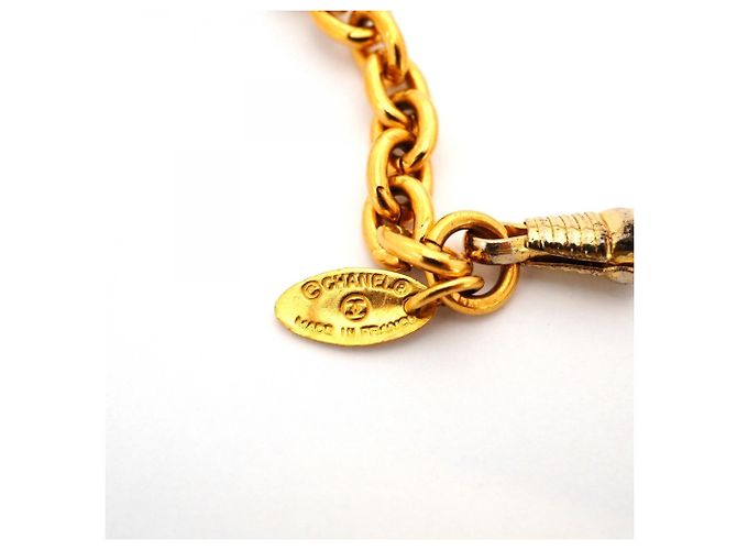 Chanel Cambon Circle Gold Plated Necklace Golden - view 5