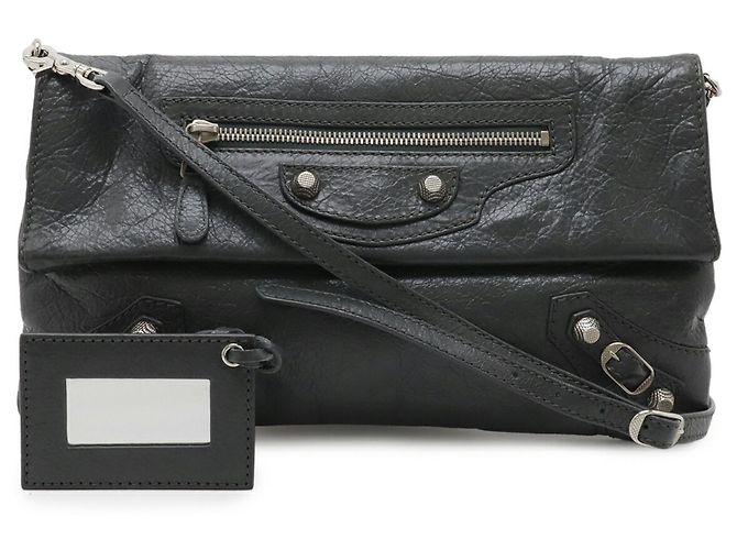 Borsa clutch gigante Balenciaga Grigio antracite - vista 2