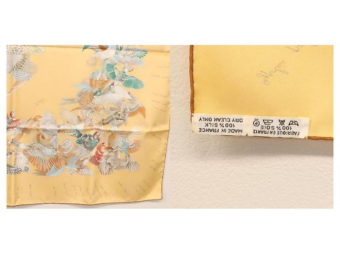 Bufanda Hermès Carré 90 Amarillo - vista 8