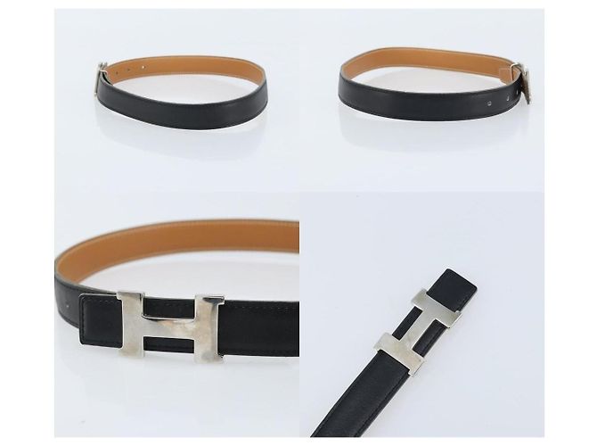 Herren Ledergürtel Constance Mini von Hermès Schwarz - Ansicht 3