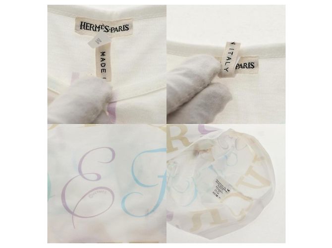 Hermès T-shirt a maniche corte Hermes Margiela Period Bianco - vista 4