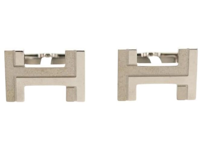 Pulsera rígida H Hermès plateada Plata - vista 2