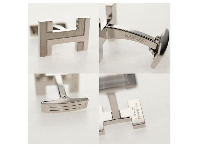 Pulsera rígida H Hermès plateada Plata - vista 4