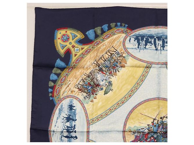 Bufanda Hermès Carré 90 Azul - vista 2