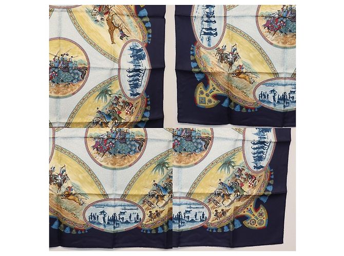 Bufanda Hermès Carré 90 Azul - vista 4