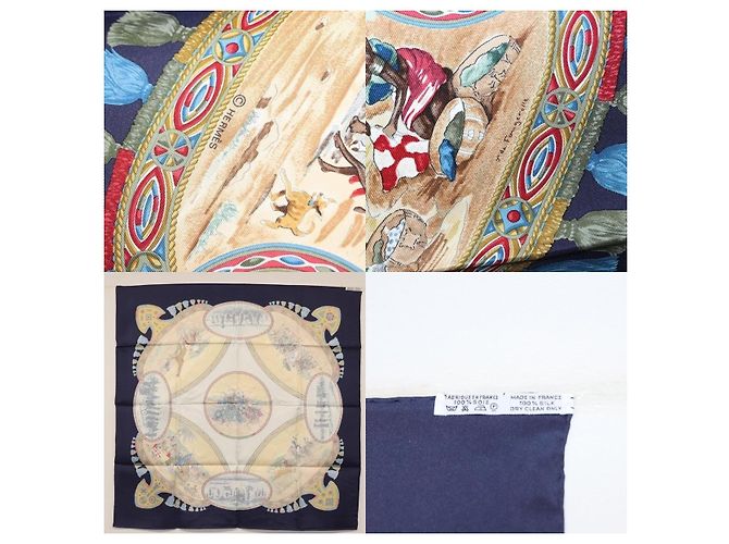 Bufanda Hermès Carré 90 Azul - vista 5