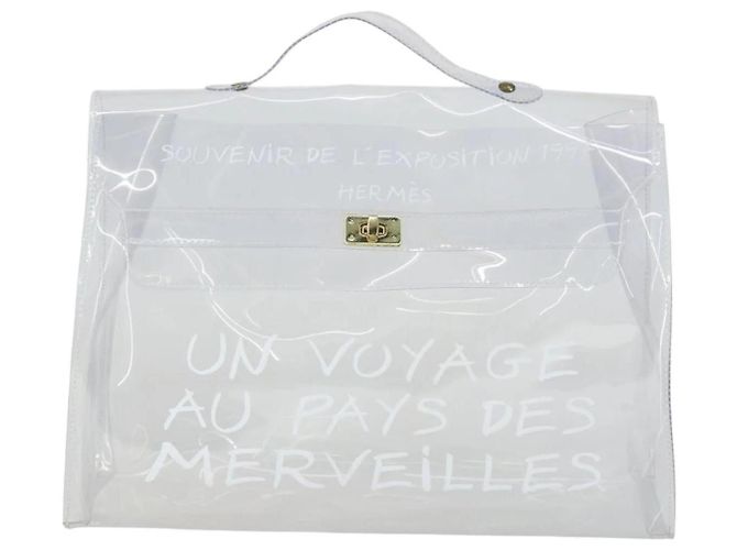 Borsa Kelly Hermès bianca Bianco - vista 2