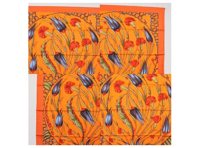 Lenço Hermès Carré 90 Laranja - vista 3