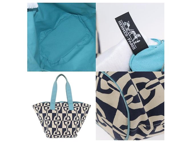 Borsa Tote Panier Plage PM di Hermès Blu - vista 5