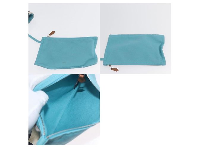 Borsa Tote Panier Plage PM di Hermès Blu - vista 7