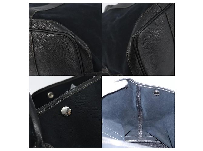 Borsa Tote Garden Party MM Ash Tower di Hermès Nero - vista 6