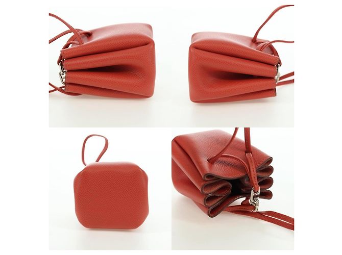 Hermès Vespa Pouch Red Leather - view 3