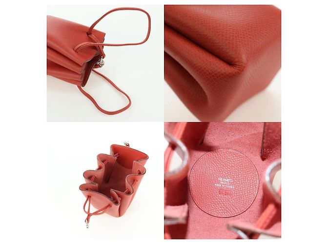 Hermès Vespa Pouch Red Leather - view 4