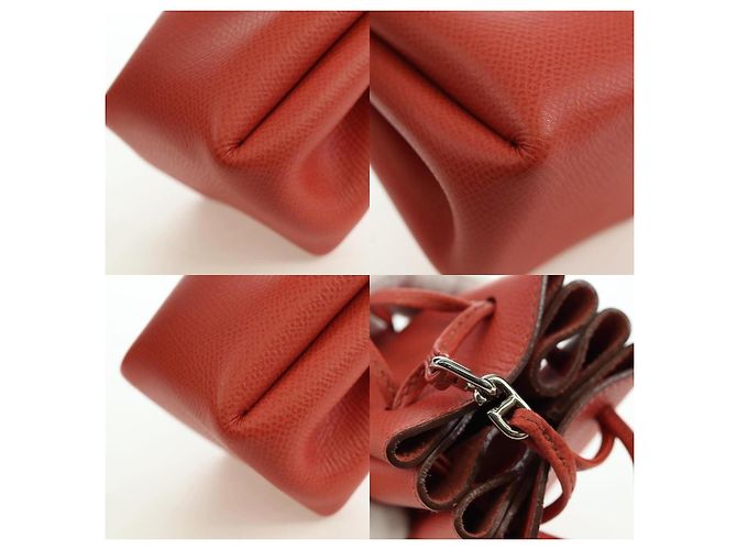 Hermès Vespa Pouch Red Leather - view 6