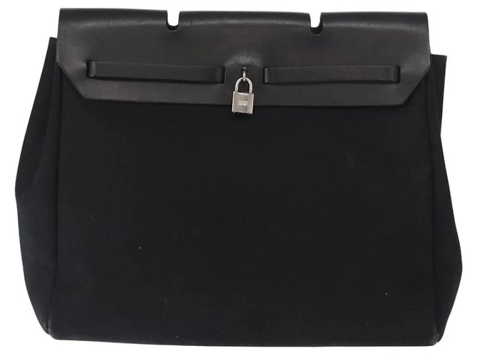 Borsa Herbag MM di Hermès Nero - vista 2