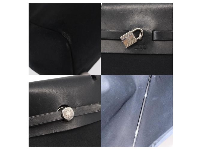 Borsa Herbag MM di Hermès Nero - vista 4