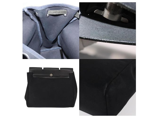 Borsa Herbag MM di Hermès Nero - vista 5