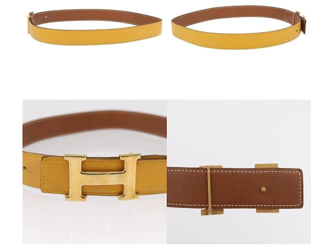 Cinturón Hermès Constance 75 Amarillo - vista 3
