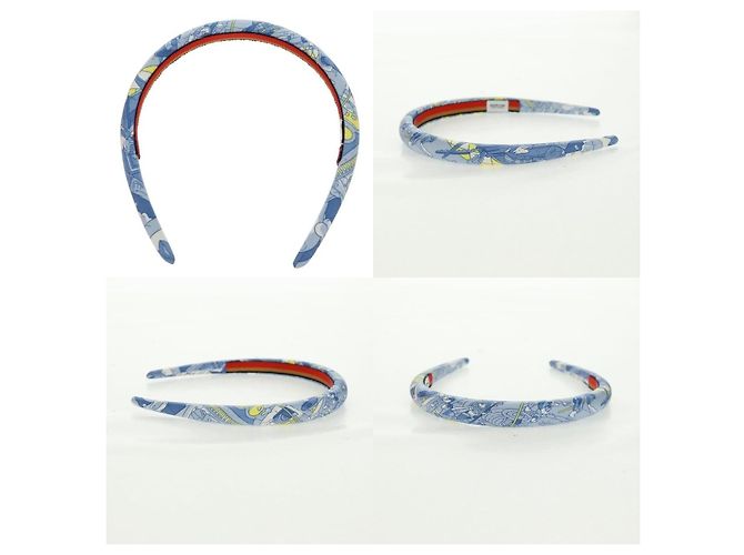 Hermès Fascia per capelli Hermes Elsa Katyusha Blu - vista 3