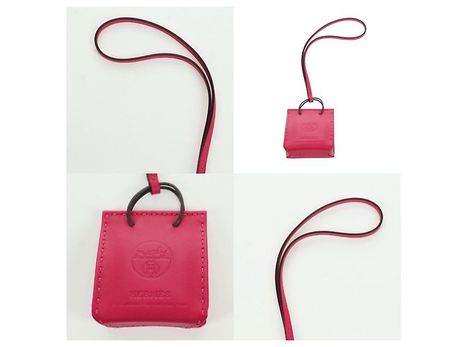 Charm Birkin Hermès in pelle rosa - vista 3