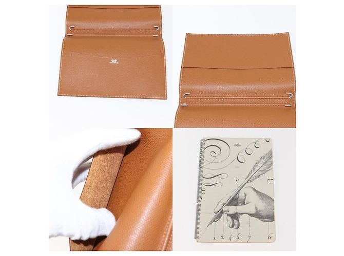 Cubierta de planificador diario GM Epsom de Hermès Castaño - vista 7