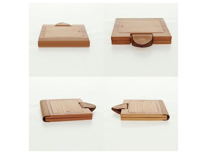Hermès Bilderrahmen aus Holz in Beige - Ansicht 3
