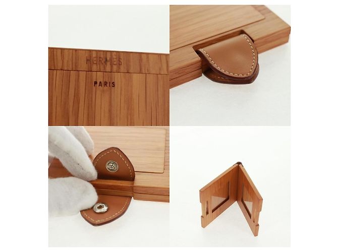 Hermès Bilderrahmen aus Holz in Beige - Ansicht 6
