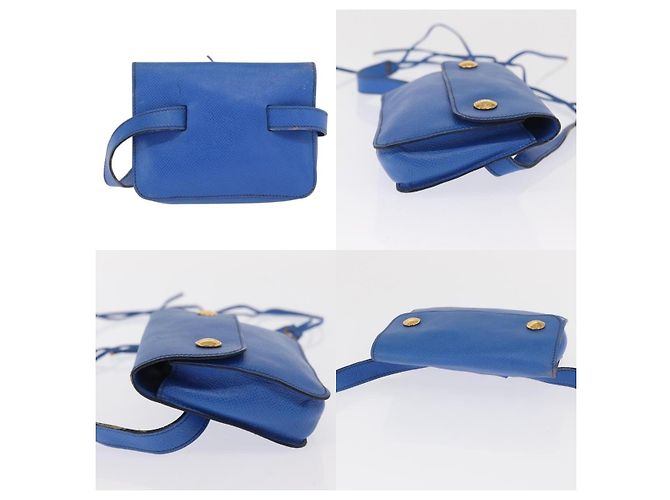 Borsa a Spalla Pochette Courchevel Hermès Blu - vista 3