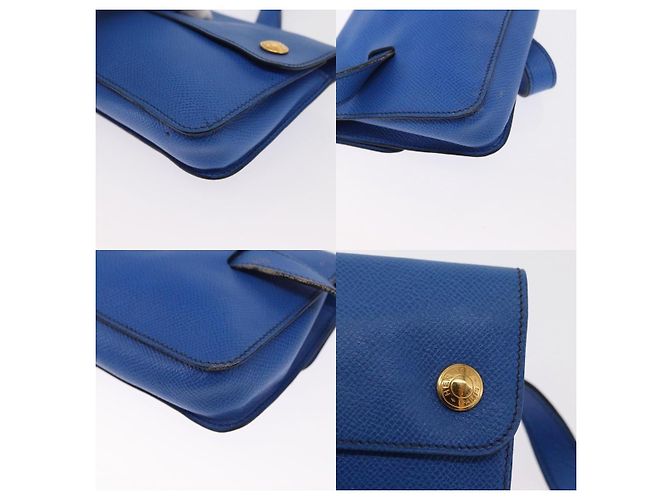 Borsa a Spalla Pochette Courchevel Hermès Blu - vista 5