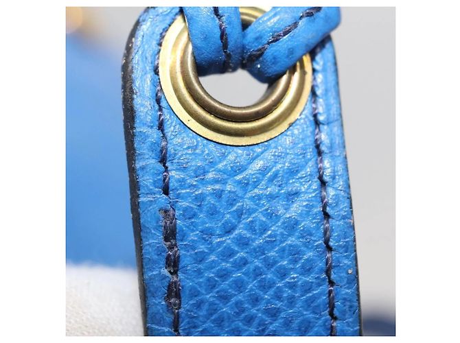 Borsa a Spalla Pochette Courchevel Hermès Blu - vista 8
