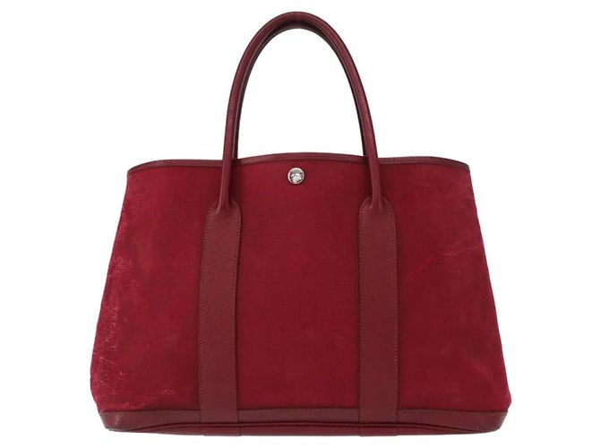 Borsa Hermès Garden Party MM Rosso - vista 2