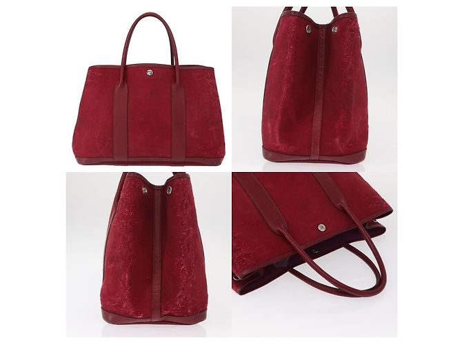 Borsa Hermès Garden Party MM Rosso - vista 3