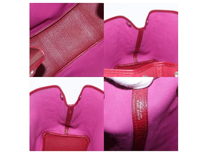 Borsa Hermès Garden Party MM Rosso - vista 6