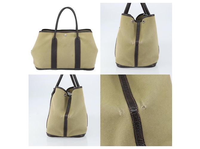 Borsa Tote Garden Party MM Ash Tower di Hermès Beige - vista 3