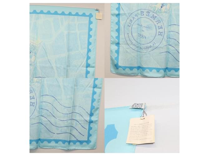 Sciarpa Hermès Carré 90 Blu - vista 6