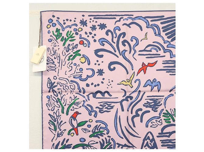 Foulard Hermès Carré 90 Rosa - vista 2