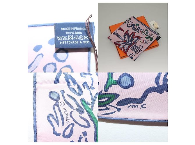 Foulard Hermès Carré 90 Rosa - vista 5