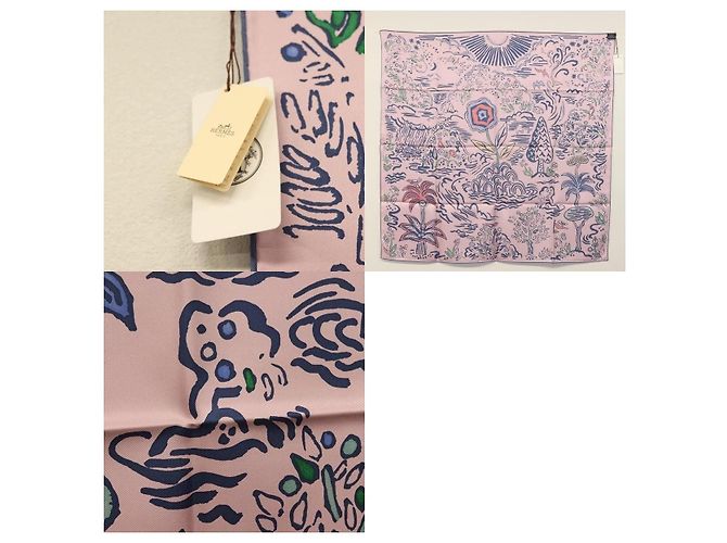 Foulard Hermès Carré 90 Rosa - vista 6