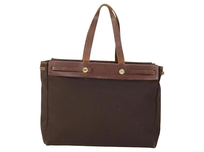 Borsa Hermès Herbag Cabas MM D'oro - vista 2