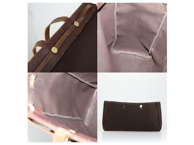 Borsa Hermès Herbag Cabas MM D'oro - vista 7