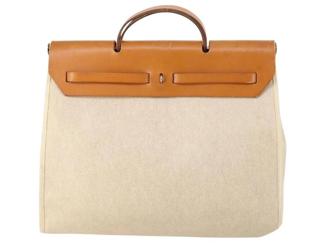 Borsa Hermès Tower Ash Her Bag MM Beige - vista 2