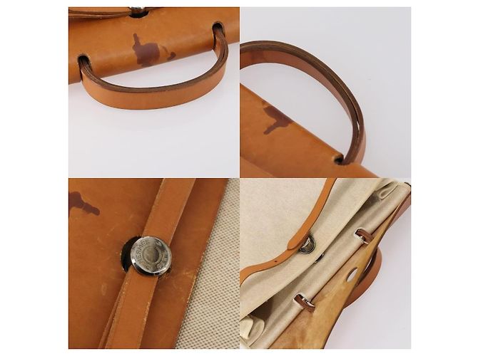 Borsa Hermès Tower Ash Her Bag MM Beige - vista 4