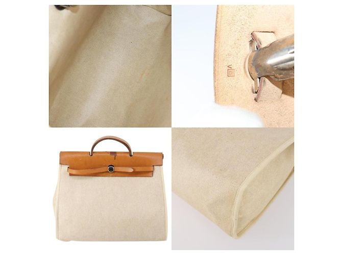 Borsa Hermès Tower Ash Her Bag MM Beige - vista 5
