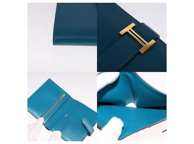 Hermès Billetera Compacta Bearn Hermes Azul - vista 4